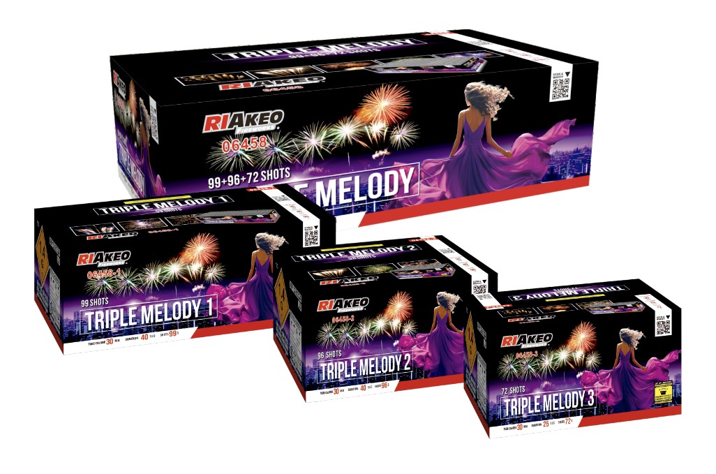 1 Batería Riakeo Triple Melody 267 Disparos